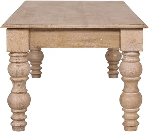 Vista 4 de Casartis Living James - Mesa de centro de madera maciza de mango de 18 pulgadas, color natural