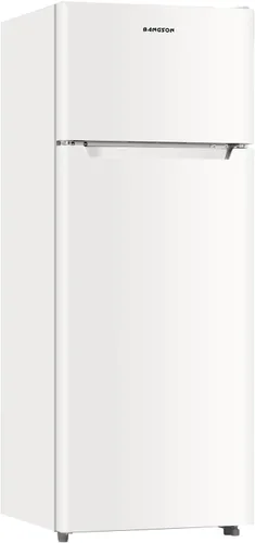 Vista 9 de BANGSON Refrigerador de 7.7 pies cúbicos con congelador, refrigerador de tamaño para apartamento con congelador superior, gran capacidad, ahorro