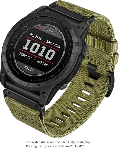 Vista 8 de Correa de reloj Quickfit de 0.866 in compatible con Garmin Fenix 8 1.850 in Fenix 7X Pro/6 Pro/5 plus/Instinct/Forerunner 965 955 945