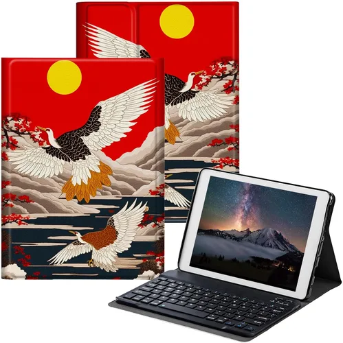 Vista 34 de Funda para Samsung Galaxy Tab S6 Lite 2022/2020 con teclado inalámbrico desmontable y soporte ajustable para proteger la tableta para Samsung Galaxy
