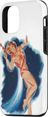 Vista 2 de Funda para iPhone 15 Space Explorer Ciencia ficción Ciencia Ficción Pin Up Girl