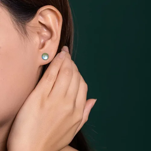 Vista 3 de Aretes de plástico, 2 pares de aretes pequeños de plástico con forma de corazón para orejas sensibles