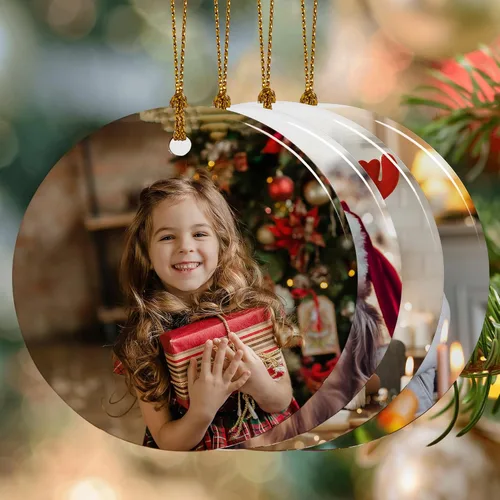 Vista 8 de Adornos de Navidad personalizados de cerámica, nuestro primer árbol de Navidad colgante 2023, decoración de regalo para Navidad, regalo