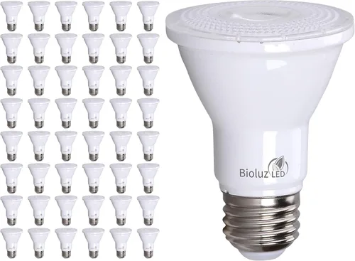 Vista 11 de Bioluz LED PAR20 Bombillas LED de luz diurna de 5000K, 90 CRI, bombilla LED regulable, 5.5W = reemplazo de 75W, base estándar E26, ángulo de haz