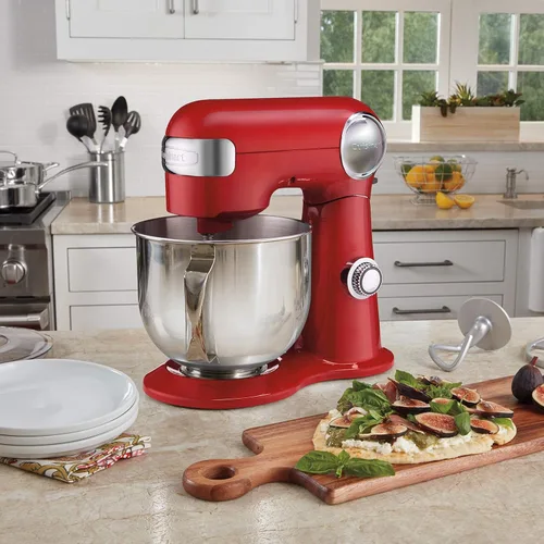 Vista 5 de CUISINART SM-50R Precision Master - Batidora de pie de 5,5 cuartos de galón (5,2 L), color rojo