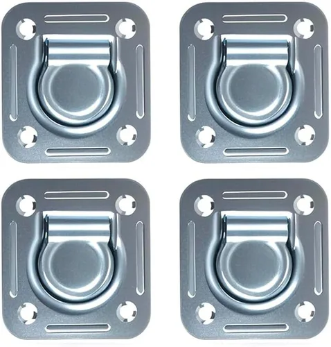 Vista 7 de Anclajes de amarre de anillo en D empotrados (capacidad de 6,000 lb.) para remolque, anclajes de amarre de remolque, kit de servicio pesado