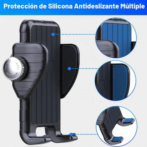 Vista 3 de Goosencek - Soporte para teléfono para bicicleta giratoria, soporte de abrazadera para manillar, peloton, cinta de correr, silla de ruedas