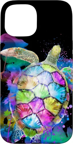 Vista 6 de Rainbow Turtle Design Colorful Turtle Print Sea Turtle Shell Case for iPhone 17