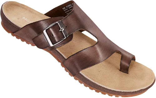 Vista 5 de Sandalias de cuero de vaca para hombre Jerusalén, Mocasín