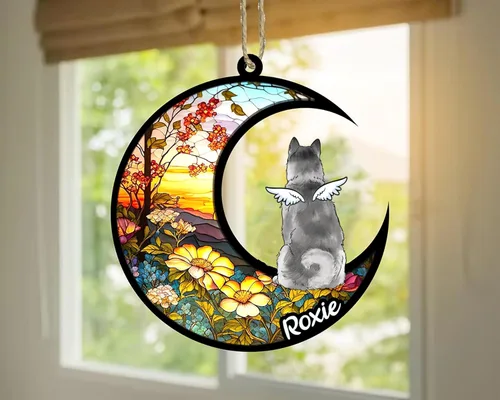 Vista 23 de LOVELYPOD Adorno de Navidad personalizado para perro Basset Hound (marrón) Basset Hound (marrón) adorno para atrapasoles de perro, razas de perros