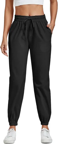 Vista 4 de Vrtige Pantalones deportivos con cintura elástica para mujer, con bolsillos