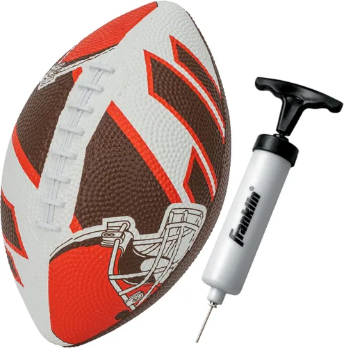 Vista 31 de Franklin Sports NFL Team Footballs - Rubber Youth Mini Balls for All Teams - Kids 8.5" Football + Air Pump Sets - Official NFL Licensed
