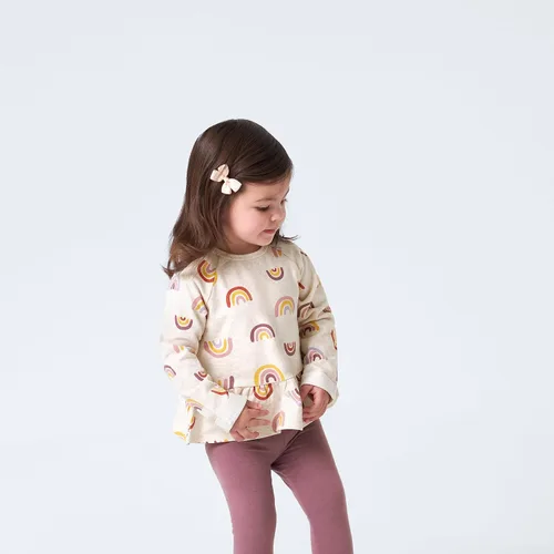 Vista 3 de Gerber Conjunto de 2 piezas con cintura peplum para bebés y niñas pequeñas