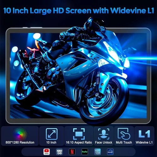 Vista 4 de Suicoey Tablet Android 15 2026 con teclado, 24 GB de RAM + 256 GB de ROM (expansión de 2 TB), tableta de 10 pulgadas con Gemini AI, Octa-Core