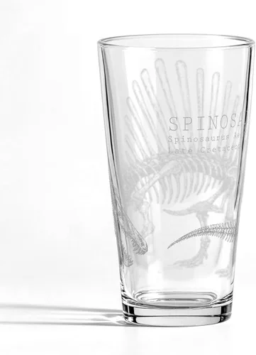 Vista 10 de LumEngrave PTERANODON SKELETON - Vaso de cerveza grabado, diseño de dinosaurio volador, pájaro jurásico, cretácico, Rex, paleontología, gran idea