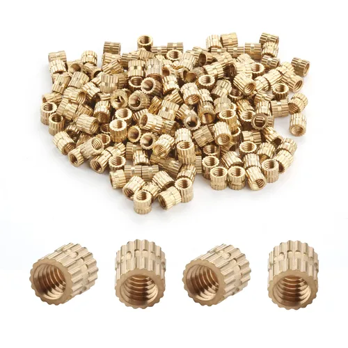 Vista 59 de Tuercas moleteadas de rosca hembra M2x3mm OD Tuercas de inserción roscadas de latón Tuercas de incrustación hidráulicas soldadas juntas Kit surtido