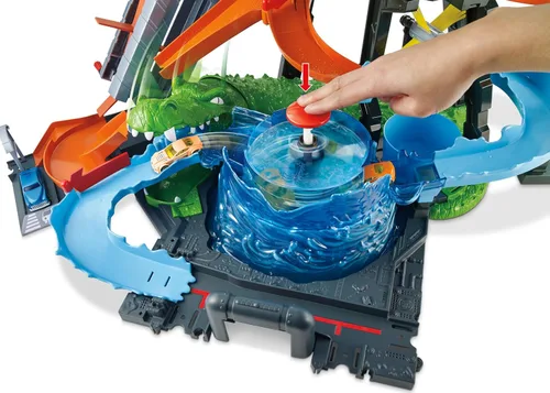 Vista 3 de Hot Wheels City Lavado de Autos y Cocodrilo Gigante