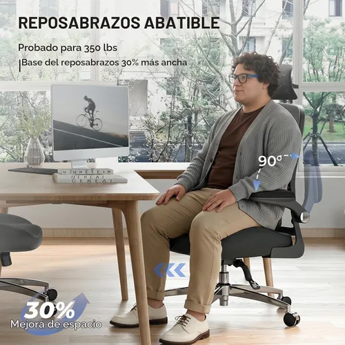 Vista 6 de Silla ergonómica de oficina - Soporte sacro ergonómico
