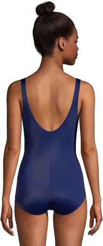 Vista 2 de Lands' End Women's Chlorine Resistant Scoop Neck Soft Cup Tugless Sporty One Piece Swimsuit