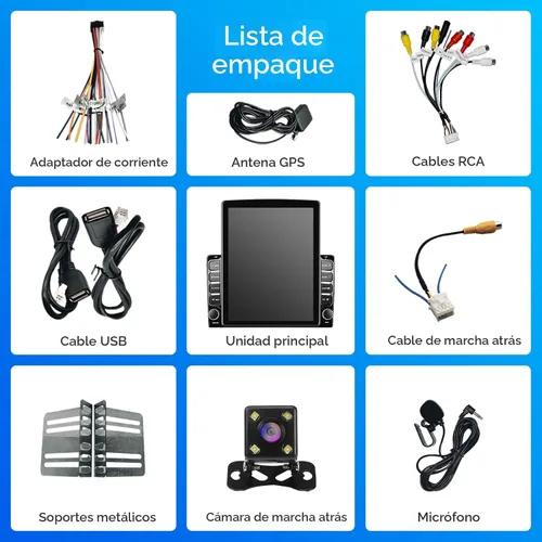 Vista 9 de 9.7 "4Core IPS 2+32GB IPS pantalla vertical Android Car Radio Audio Video Receptores estéreo para 2Din Raido modelo con CarPlay Android Auto WiFi BT