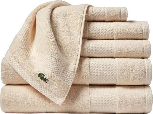 Vista 24 de Lacoste Heritage - Sábana de baño de 100 % algodón Supima, aloe, 35" x 70", altamente absorbente y de secado rápido, toalla de baño súper suave