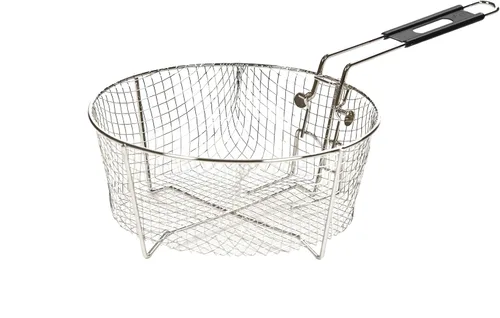 Vista 3 de Lodge Silver Cesta para freír profunda - Cesta para freír profunda de acero chapado en níquel - 26 cm