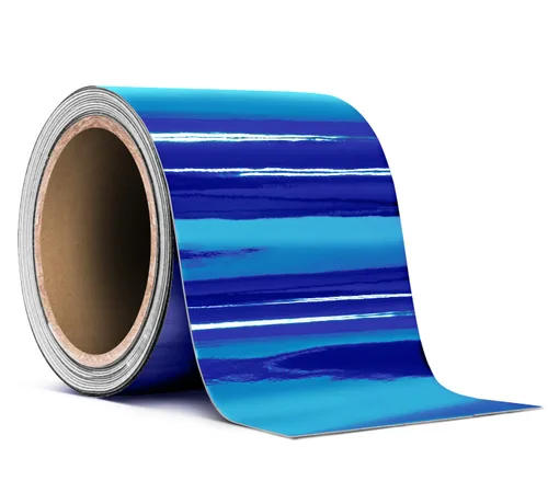 Vista 5 de VViViD Rollo de cinta adhesiva de vinilo cromado de liberación de aire azul (1 pulgada x 20 pies)