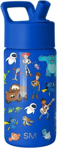 Vista 46 de Simple Modern Kids Summit - Botella de agua con tapa con pajilla, vaso de acero inoxidable de 14 onzas con aislamiento para niñas, para la escuela
