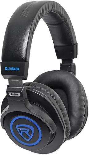 Vista 2 de Rockville Auriculares DJ con cable de bobina desmontable, caso+almohadilla extra (DJ1500) Includes Hard Case, Extra Ear Pads, Gold-Plated 1/4