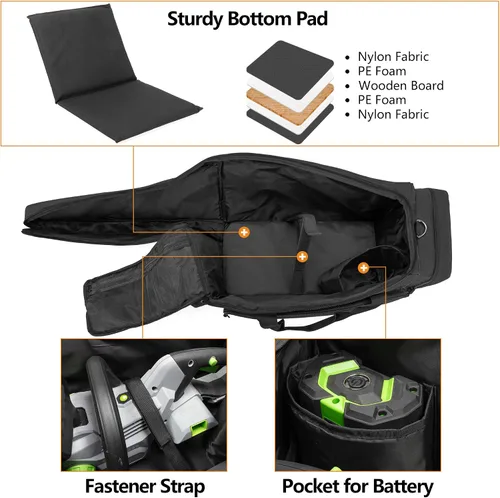 Vista 2 de samdew Funda de transporte para motosierra, bolsa de almacenamiento acolchada para motosierra compatible con motosierra eléctrica EGO de 14, 16 y 18