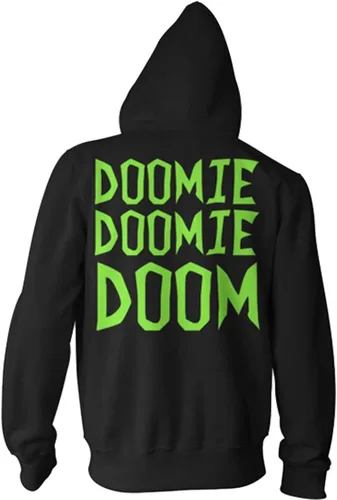Vista 2 de Sudadera casual con capucha y cremallera para hombre, diseño de Invader Cosplay Zim Gir Doom