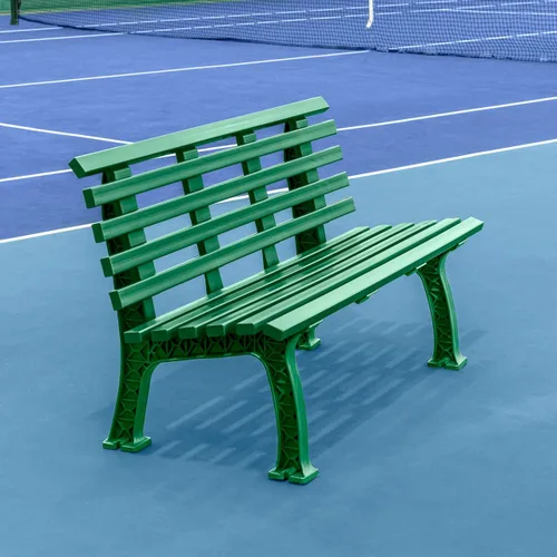 Vista 3 de Vermont Banco de cancha de tenis - 3 y 4 plazas Estándar o sin respaldo (estándar, negro, 3 plazas)
