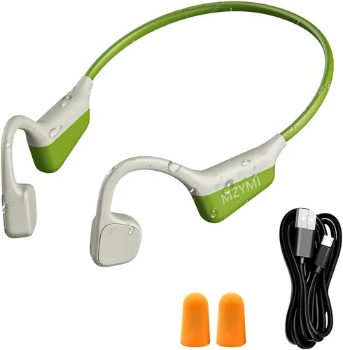 Vista 10 de Auriculares de conducción ósea, auriculares inalámbricos Bluetooth 5.4 de oreja abierta, con micrófono, tiempo de reproducción de 15 horas Negro