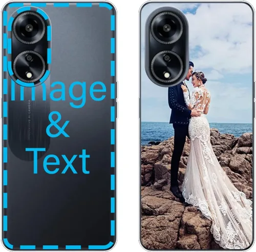 Vista 316 de Funda personalizada compatible con Oppo A1 Pro, fundas de teléfono personalizadas con imagen de foto, imagen de texto, cubierta transparente