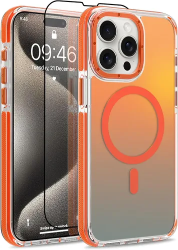 Vista 188 de Funda magnética para Google Pixel 10 Pro XL [compatible con Magsafe] [bonito diseño fluorescente de moda] a prueba de golpes, delgada, translúcida