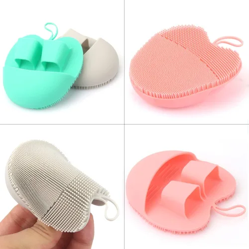 Vista 8 de INNERNEED Juego de cepillos de limpieza facial de silicona suave, almohadilla exfoliante suave y masajeadora, diseño antideslizante para eliminación