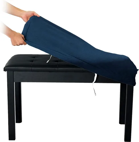 Vista 16 de SINOSSO Funda de terciopelo suave para banco de piano para 2 personas, (27.5"- 36.5") L x (12"- 16") A rectángulo elástico lavable funda protectora
