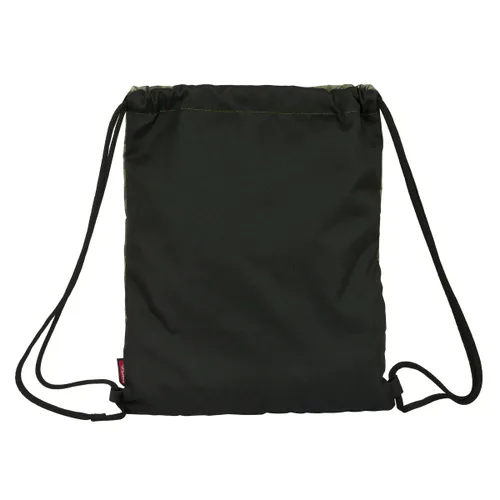 Vista 4 de Bolsa Mochila con Cuerdas Kelme Travel Negro Verde 35 x 40 x 1 cm