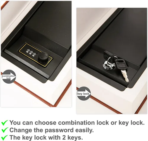 Vista 7 de Caja fuerte con diseño de páginas reales de 50 estados con cerradura de combinación, cajas de seguridad para guardar libros para artículos