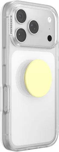 Vista 2 de PopSockets PopTop, agarre adhesivo para teléfono con parte superior intercambiable, amarillo - amarillo mantequilla