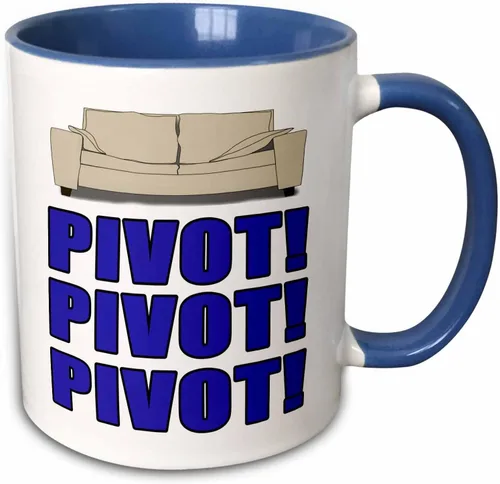 Vista 10 de 3dRose mug_223765_4 - Taza de dos tonos, 11 onzas, color azul pivote pivotante, color negro y azul