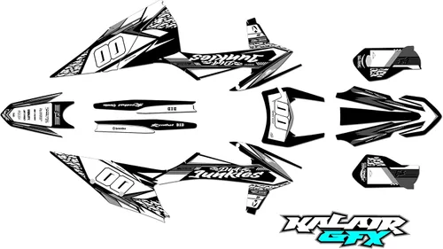 Vista 6 de Kit de gráficos para KTM Enduro 2-Stroke 150 EXC, 250 EXC y 300 EXC años 2020, 2021, 2022 y 2023 Rugged Series Magenta 16 Mil - Adhesivo de carreras