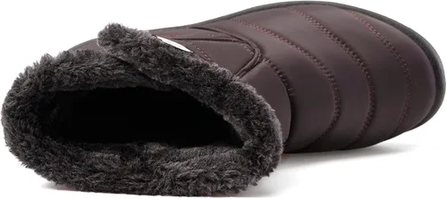 Vista 3 de Botas de nieve de invierno con forro de piel cálida para mujer, impermeables, botines al aire libre, zapatos cómodos para mujer