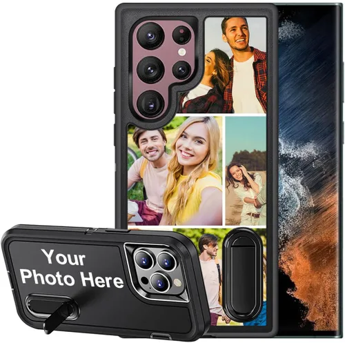 Vista 18 de Funda de teléfono personalizada para Samsung Galaxy S22 5G, funda con soporte incorporado/función atril, cubierta de protección resistente a