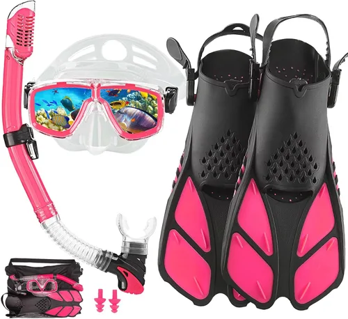 Vista 14 de Snorkeling Gear for Adults with Bag Anti-Fog Snorkel Sets for Travel