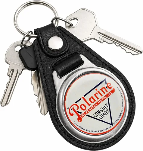 Vista 27 de Brotherhood Round Key Chain for Vintage Motor Oil, Petroleum, and