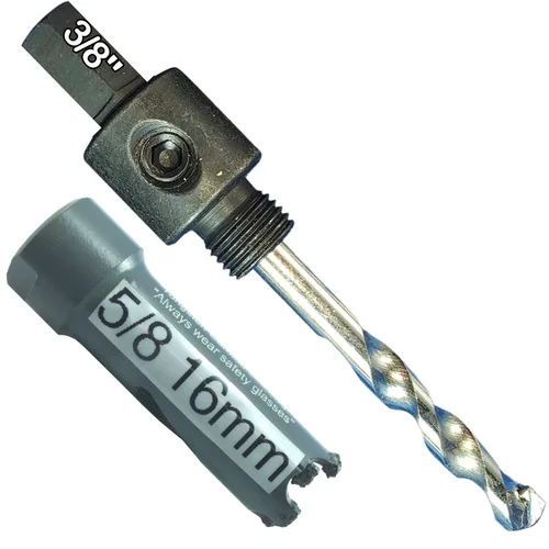 Vista 30 de Kit de extensión y eje de sierra perforadora de 7/16 pulgadas: 2 ejes hexagonales de 1/2 pulgadas y extensión de 12 pulgadas para sierras