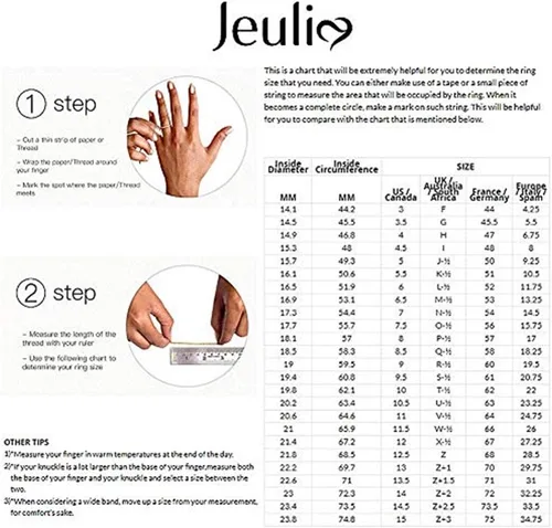 Vista 7 de Jeulia - Anillo de plata de ley con circonitas intercambiables para mujer, para boda, compromiso, aniversario
