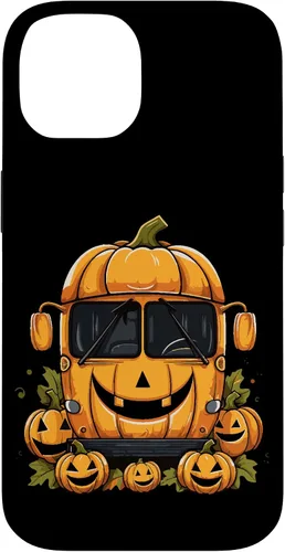 Vista 4 de iPhone 16 School Bus Pumpkin Halloween Driver Pumpkins Ride Spooky Fun Case