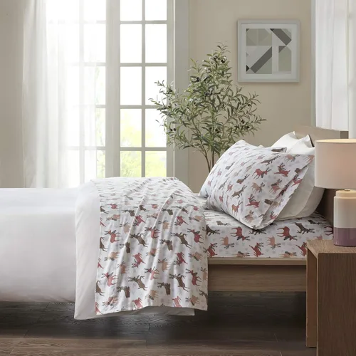 Vista 299 de Sleep Philosophy - True North - Juego de sábanas de franela, 100% de algodón, cómodo, bonito y muy suave, con bolsillo elástico que se adapta a